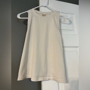 Calia Cream Ribbed Tank